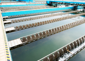 Modern urban wastewater treatment plant