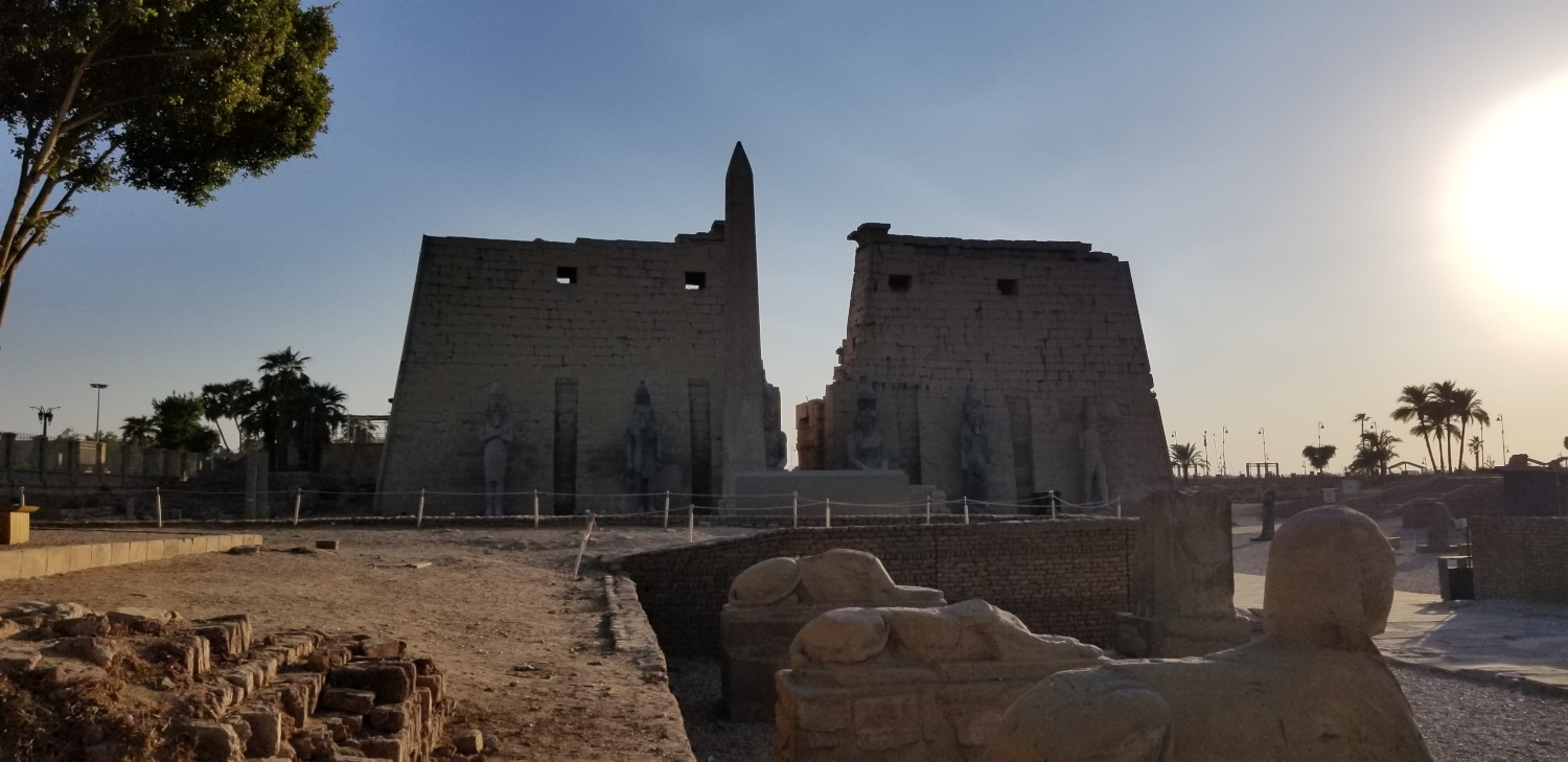 Luxor Temple glows in the afternoon light.