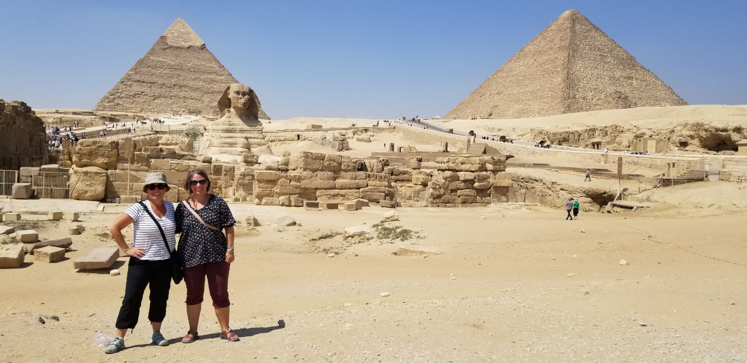 The Sphinx is larger than life up-close.