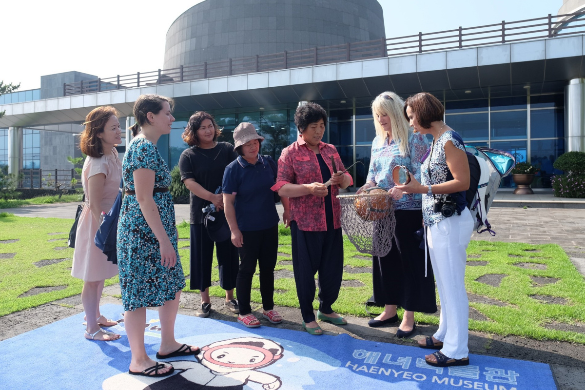 Trainers from the National MPA Center consult with Korean colleagues at a training in South Korea in 2017. Image: NOAA