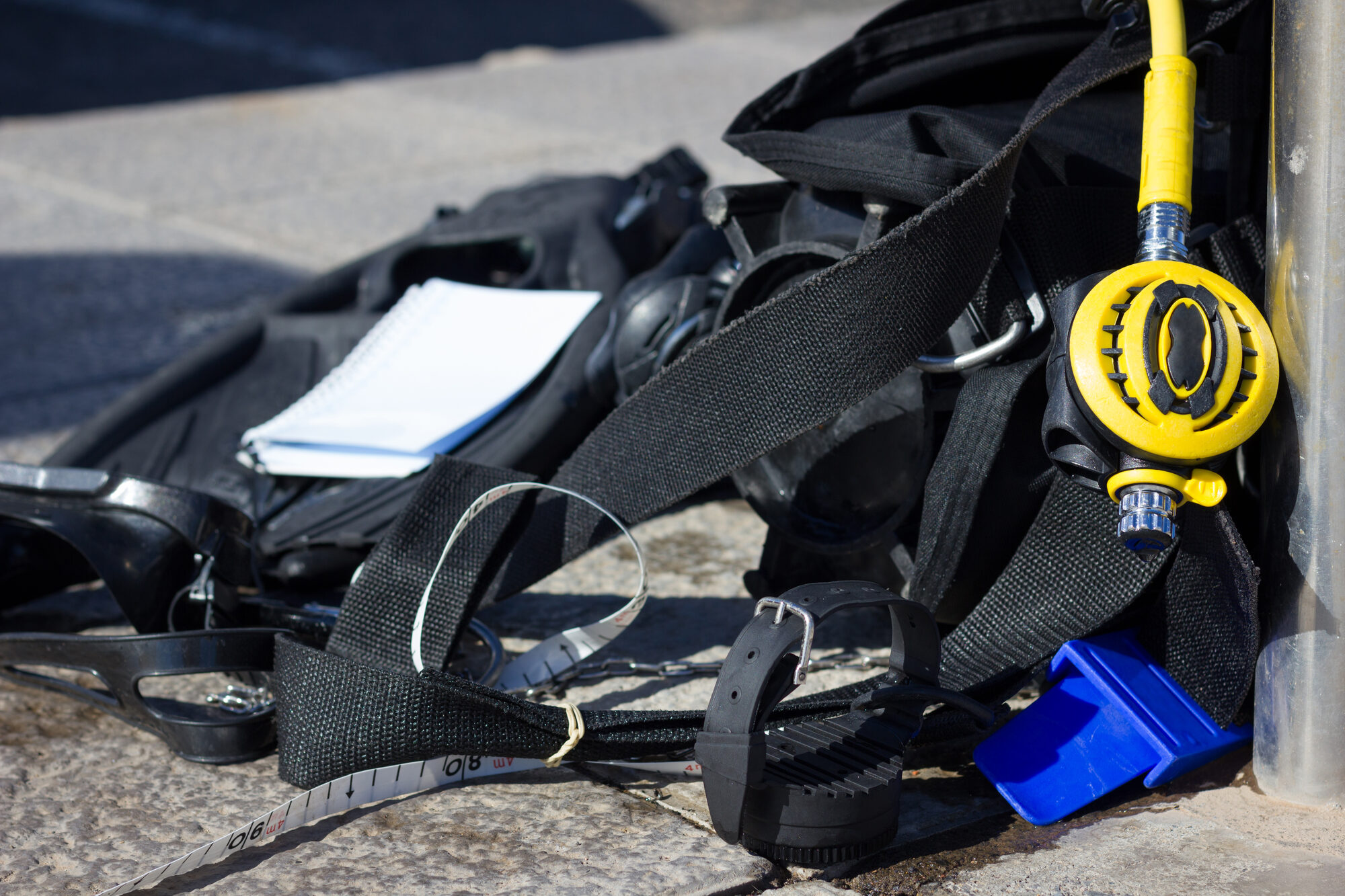 Scuba diving photo: dive gear on floor