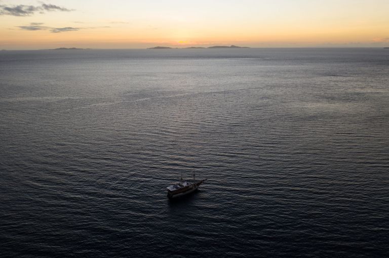 Scuba diving photo: liveaboard sunrise silhouette