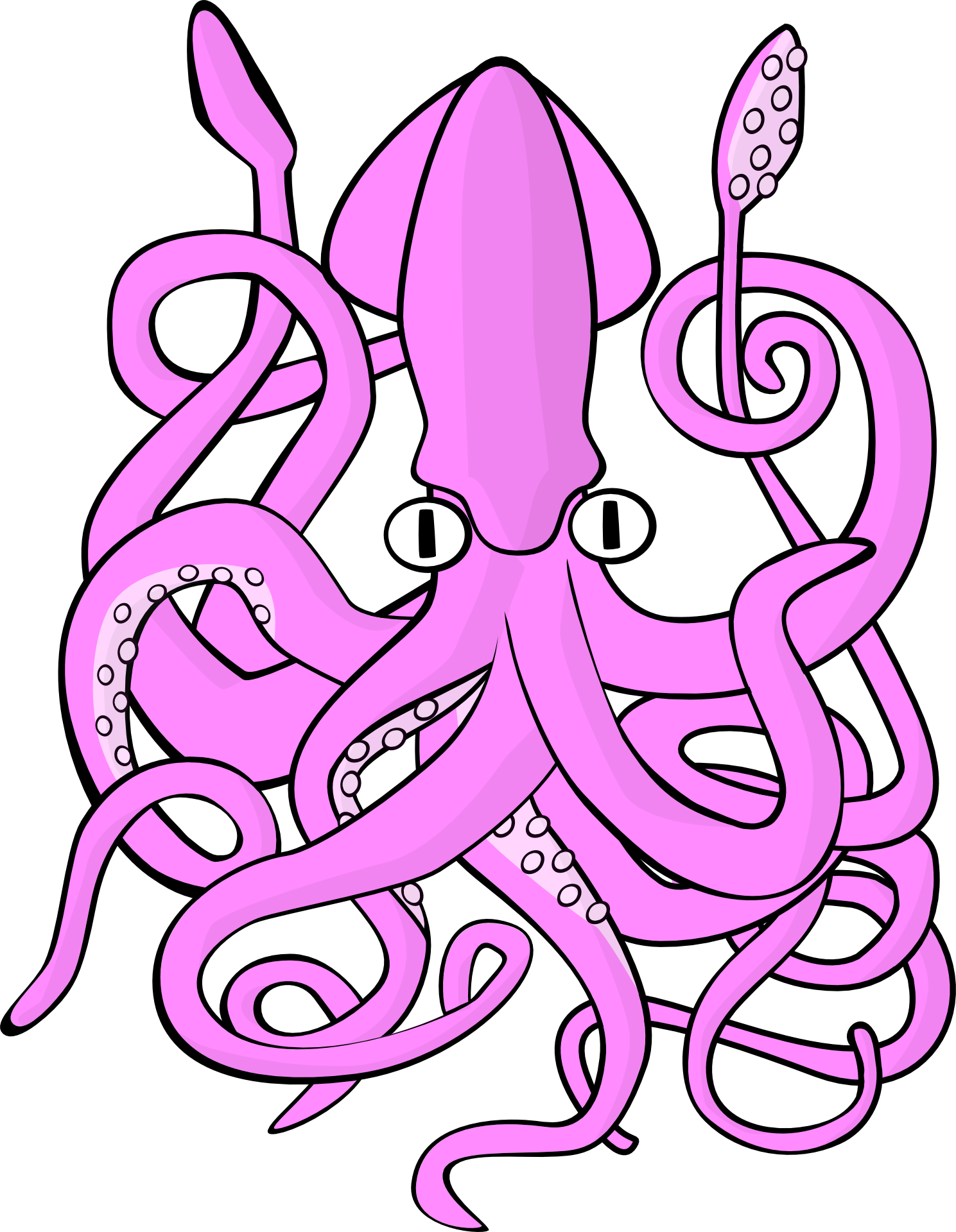 Food passes through a giant squid’s brain on the way to its stomach.
